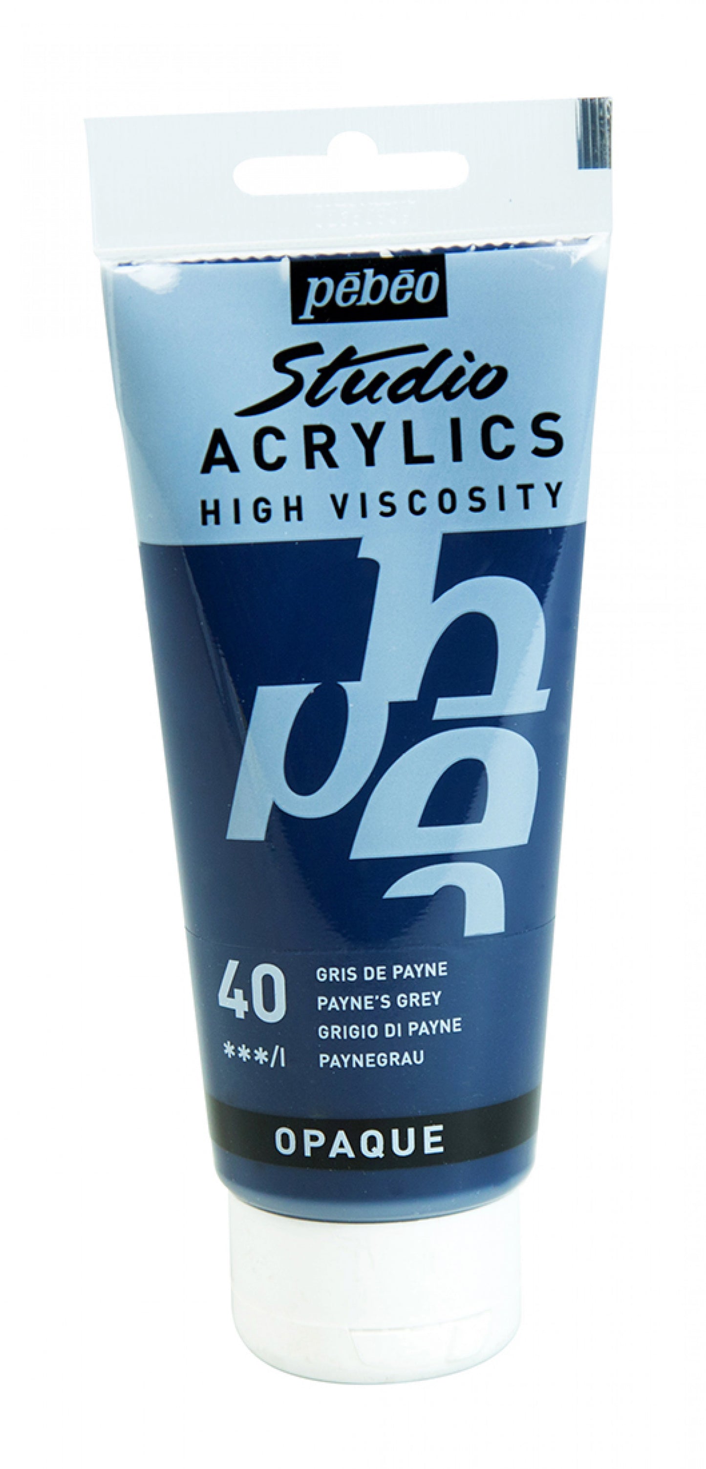 ACRILICA PEBEO STUDIO HV 100ML 40 CINZA PAYNE 831040