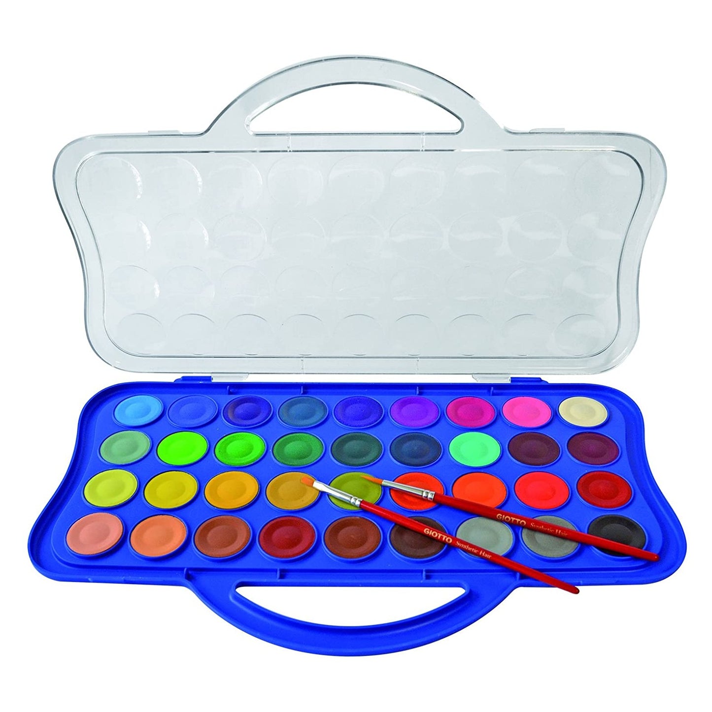 ESTOJO AQUARELA PASTILHAS GIOTTO ACQUERELLI 36 CORES