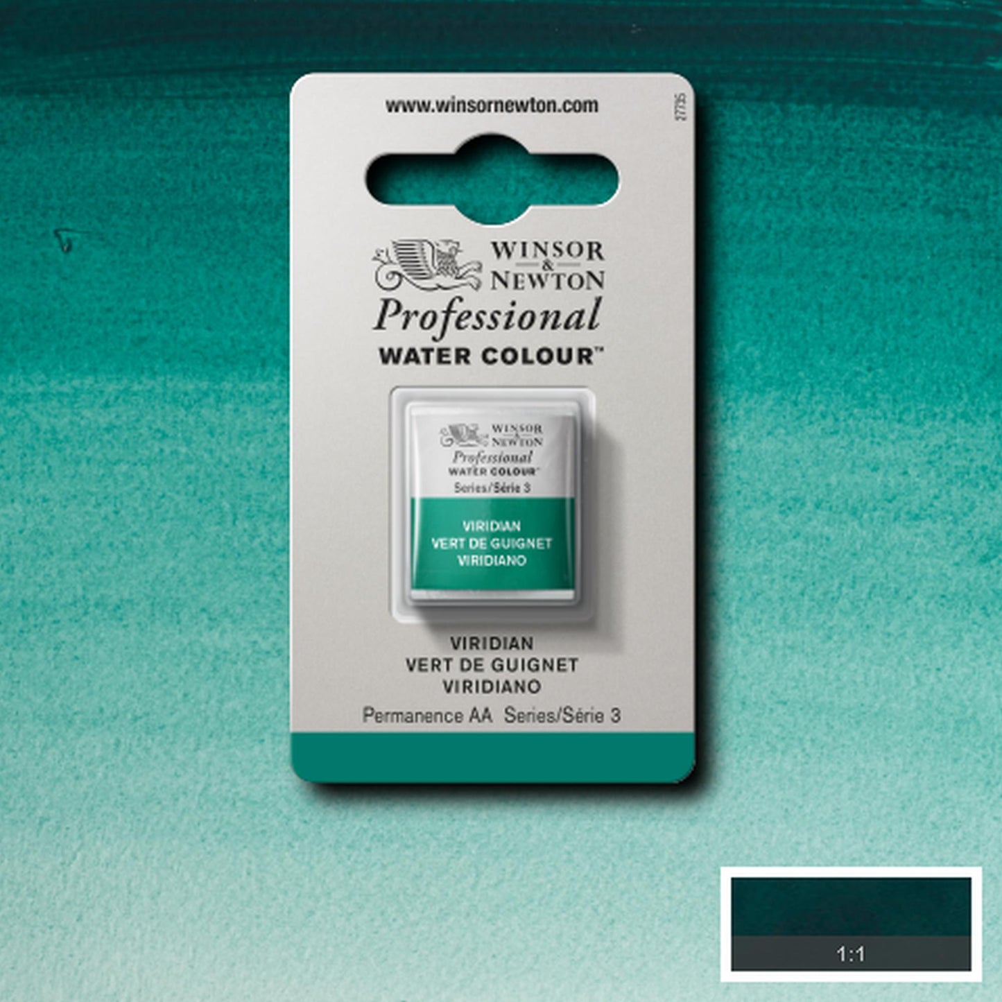AQUARELA WINSOR NEWTON ARTISTS H PAN 692 VIRIDIAN S3
