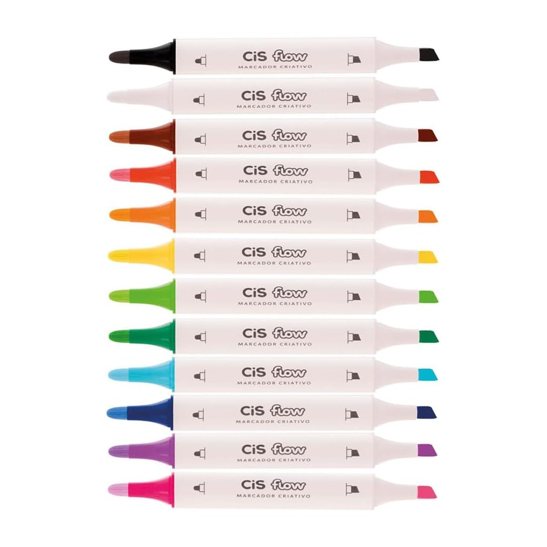 MARCADOR CRIATIVO CIS FLOW EST C12 CORES