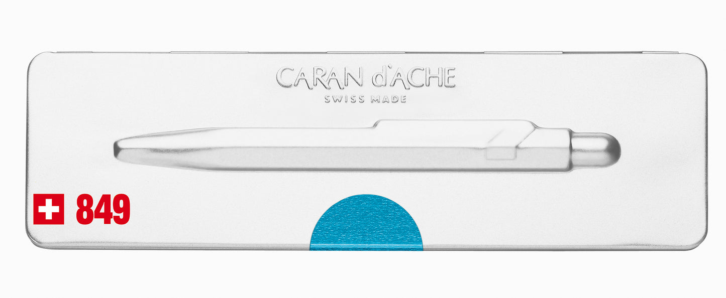 CANETA CARAN D'ACHE 849 POP LINE METAL - TURQUOISE