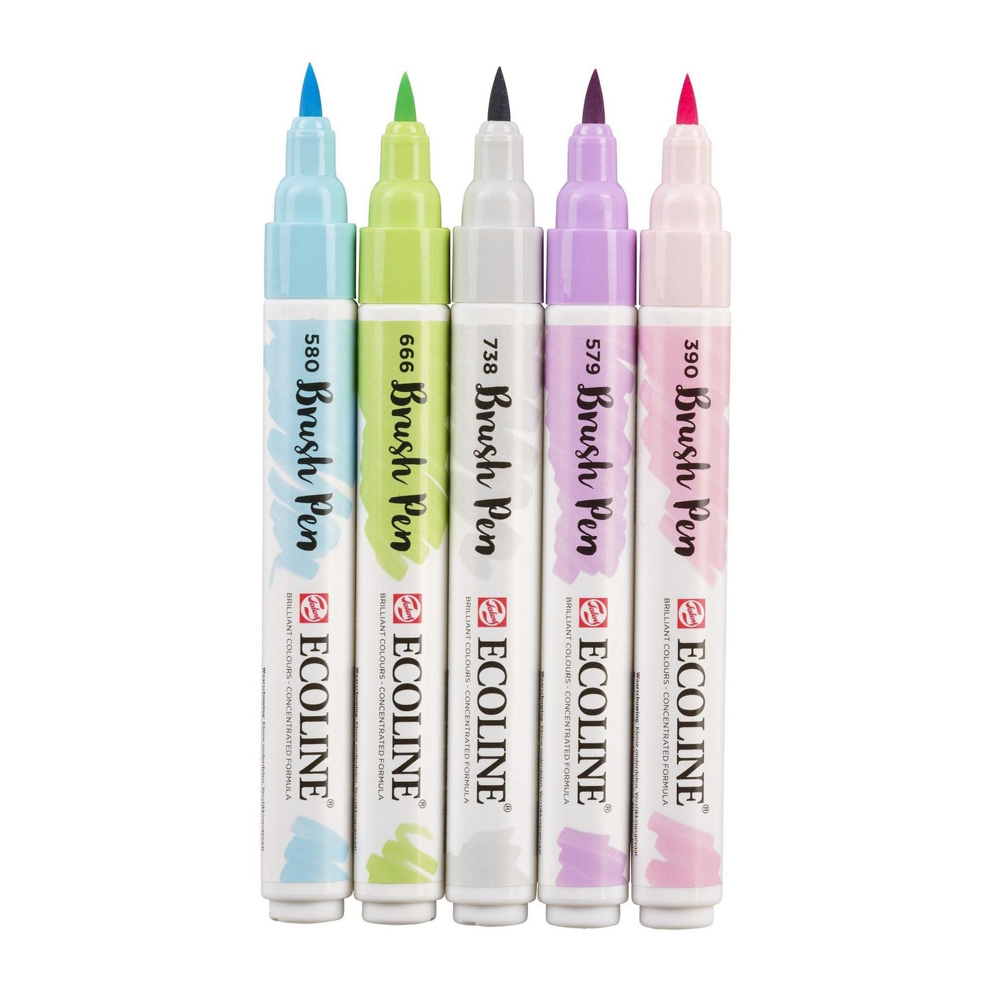 ESTOJO ECOLINE BRUSH PEN C/ 05 PASTEL COLORS TALENS
