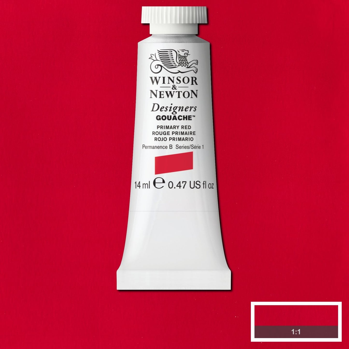GOUACHE WINSOR NEWTON DESIGNERS 524 PRIMARY RED S1