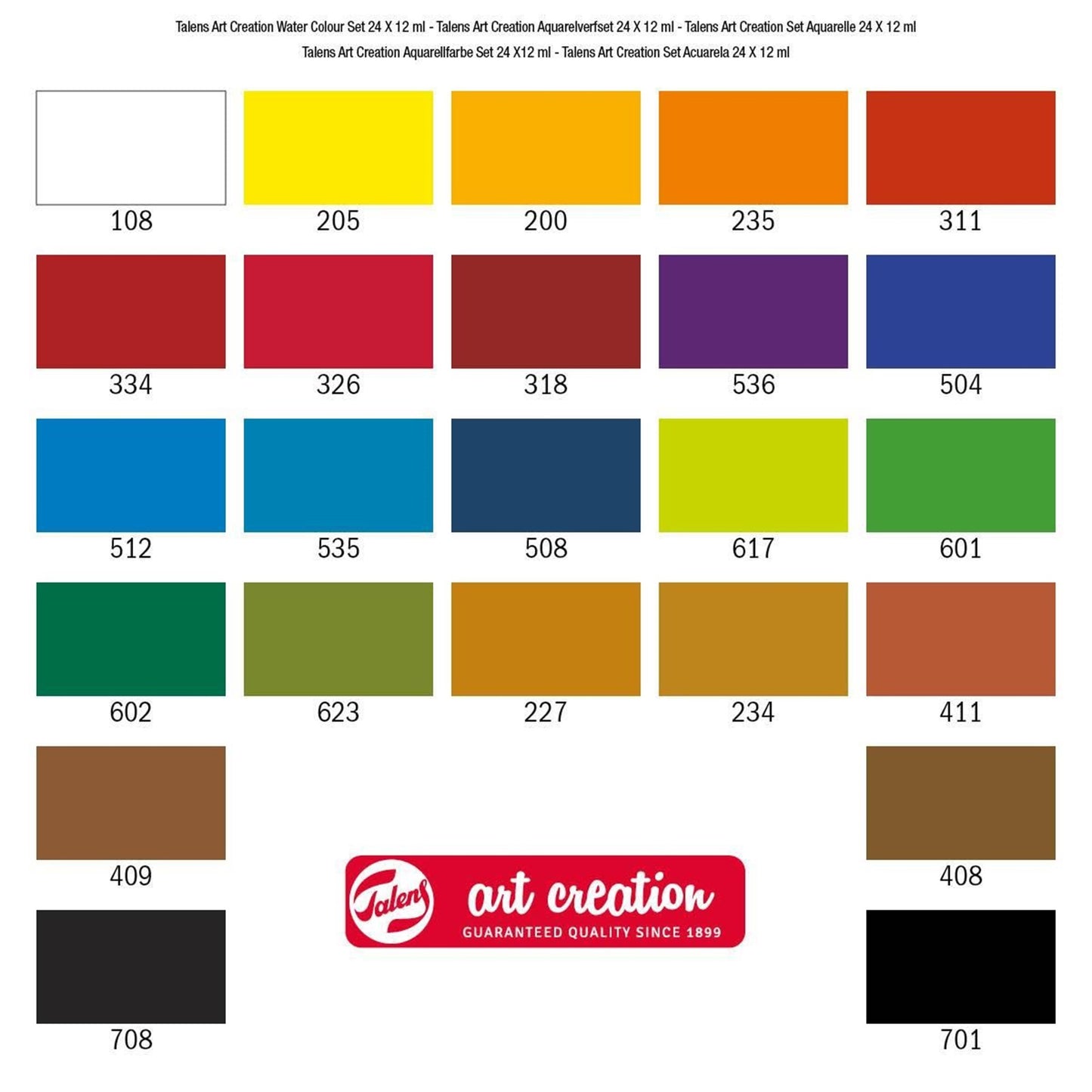 ESTOJO AQUARELA TALENS ART CREATION 24 CORES