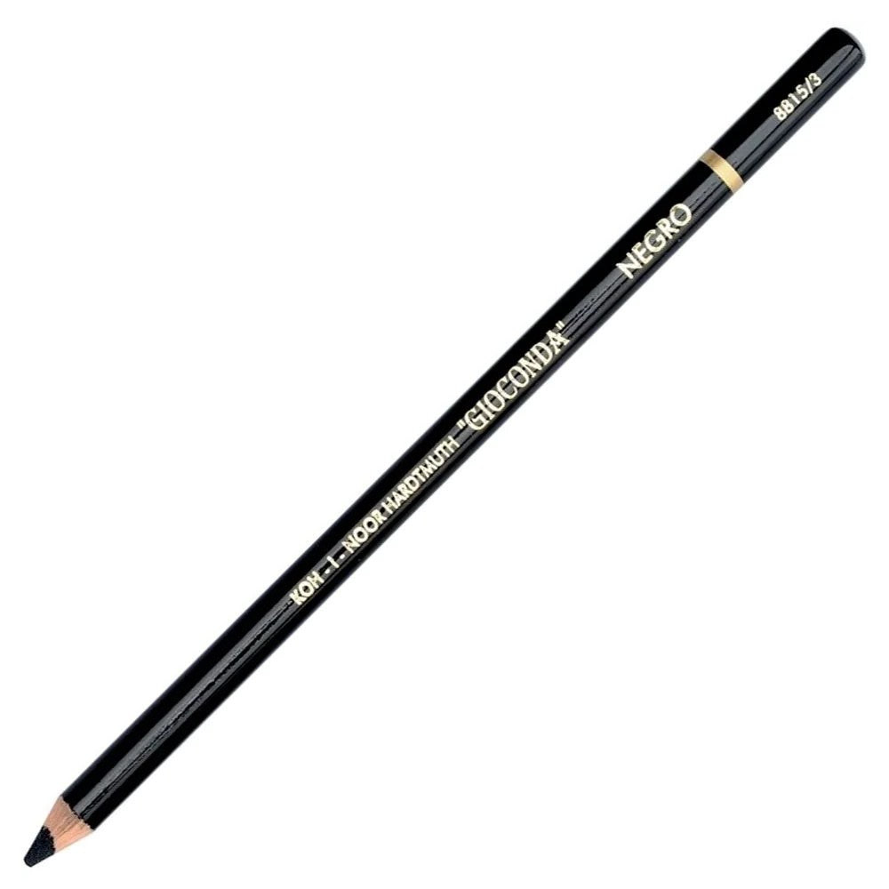 LAPIS CARVAO KOH-I-NOOR OIL SILKY BLACK (NERO) HARD 8815-3