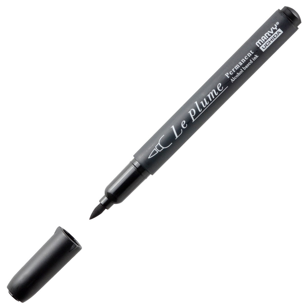 MARCADOR MARVY LE PLUME BRUSH 910 PRETO