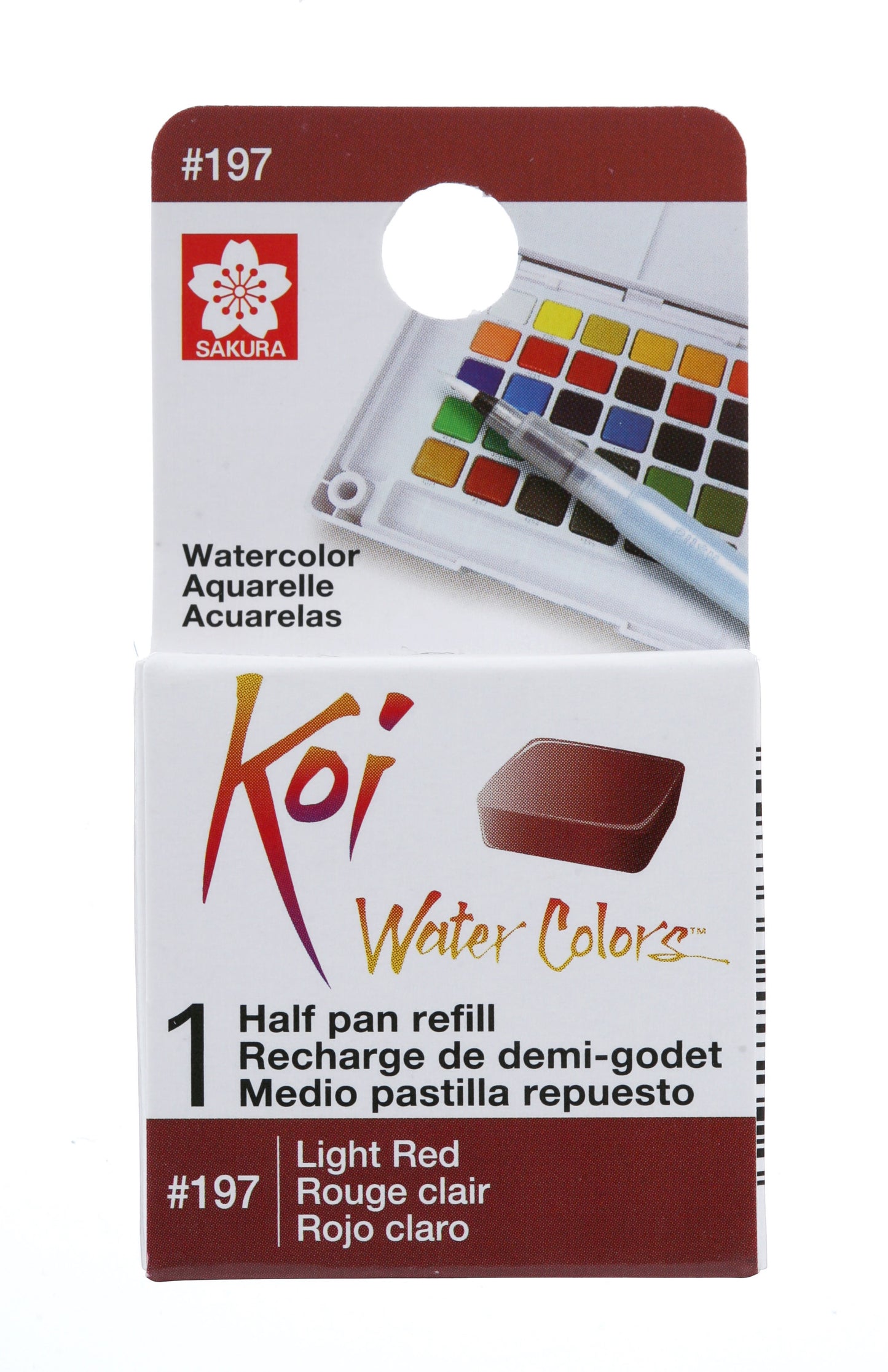 AQUARELA SAKURA KOI HALF PAN VERMELHO CLARO - 197