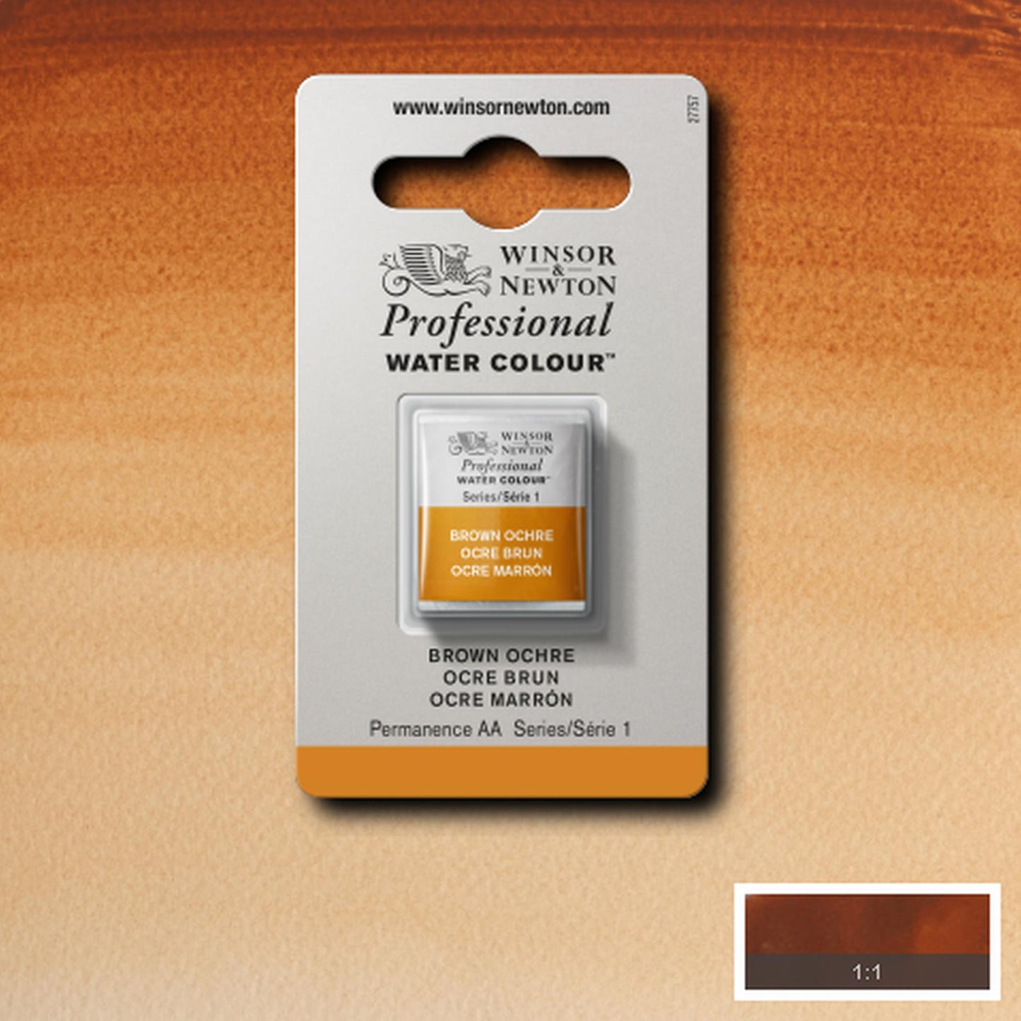 AQUARELA WINSOR NEWTON ARTISTS H PAN 059 BROWN OCHRE S1