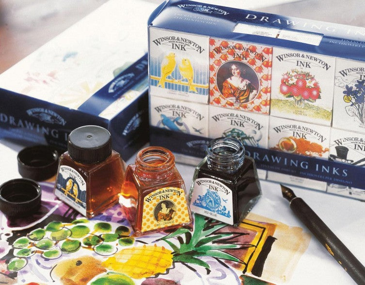 DRAWING INKS WINSOR NEWTON HENRY COLLECTION C/ 08 PEÇAS