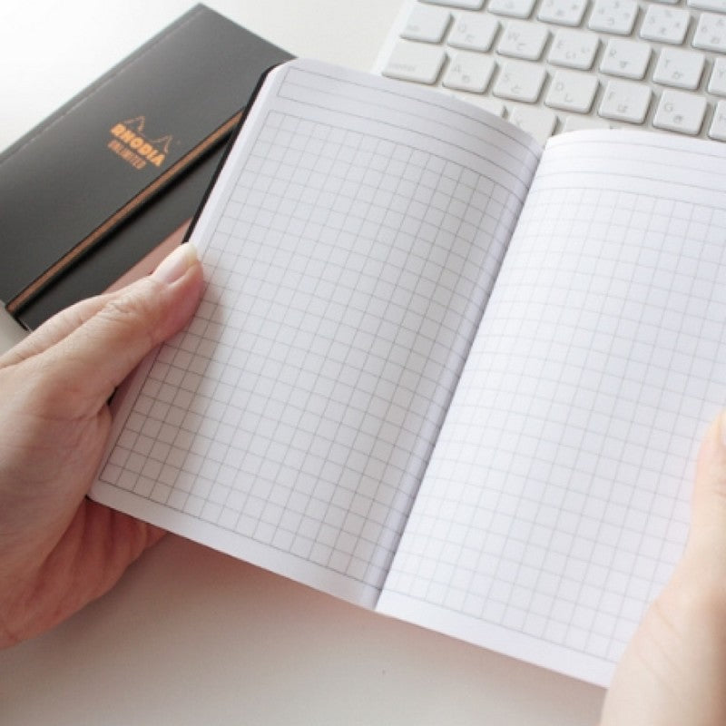 CADERNETA NOTAS RHODIA 09x14 80G C/60 BLACK QUADRICULADO 118058C