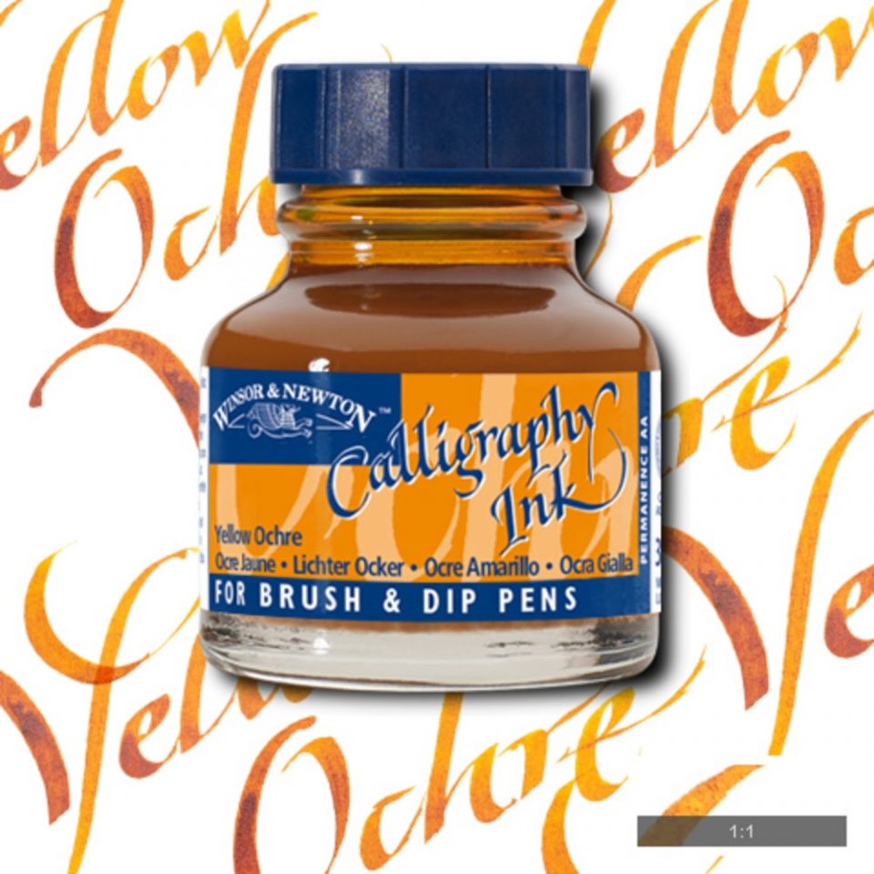 TINTA CALIGRAFIA WINSOR NEWTON 30ML YELLOW OCHRE 1111744