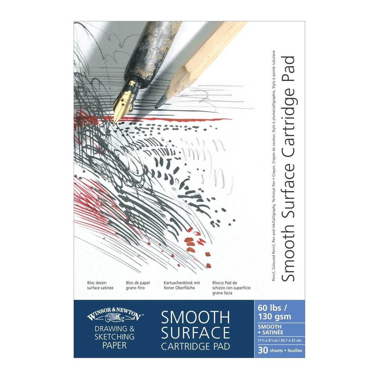 BLOCO WINSOR NEWTON SMOOTH SURFACE 130g/m2 A5 25 FOLHAS