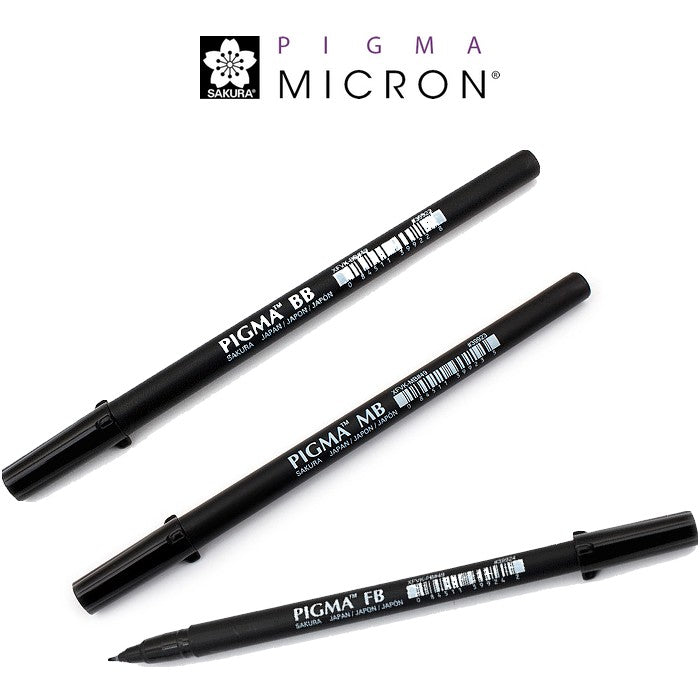 CANETA SAKURA PIGMA BRUSH PROFESSIONAL FINO FB PRETO