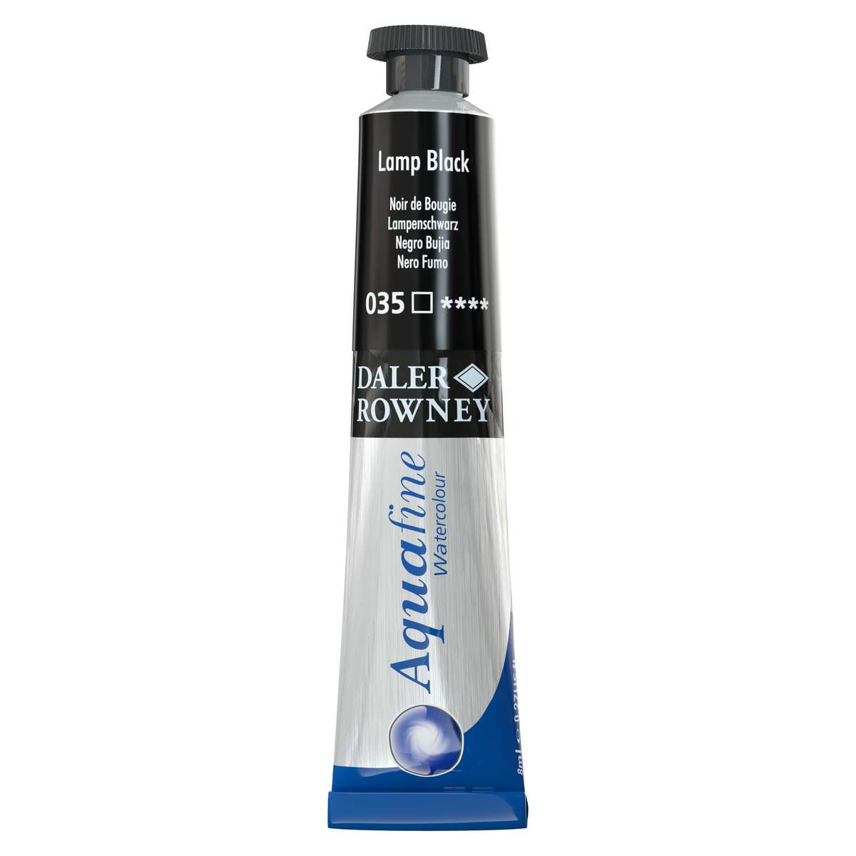 AQUARELA DALER ROWNEY AQUAFINE 8ML 035 PRETO FUMO