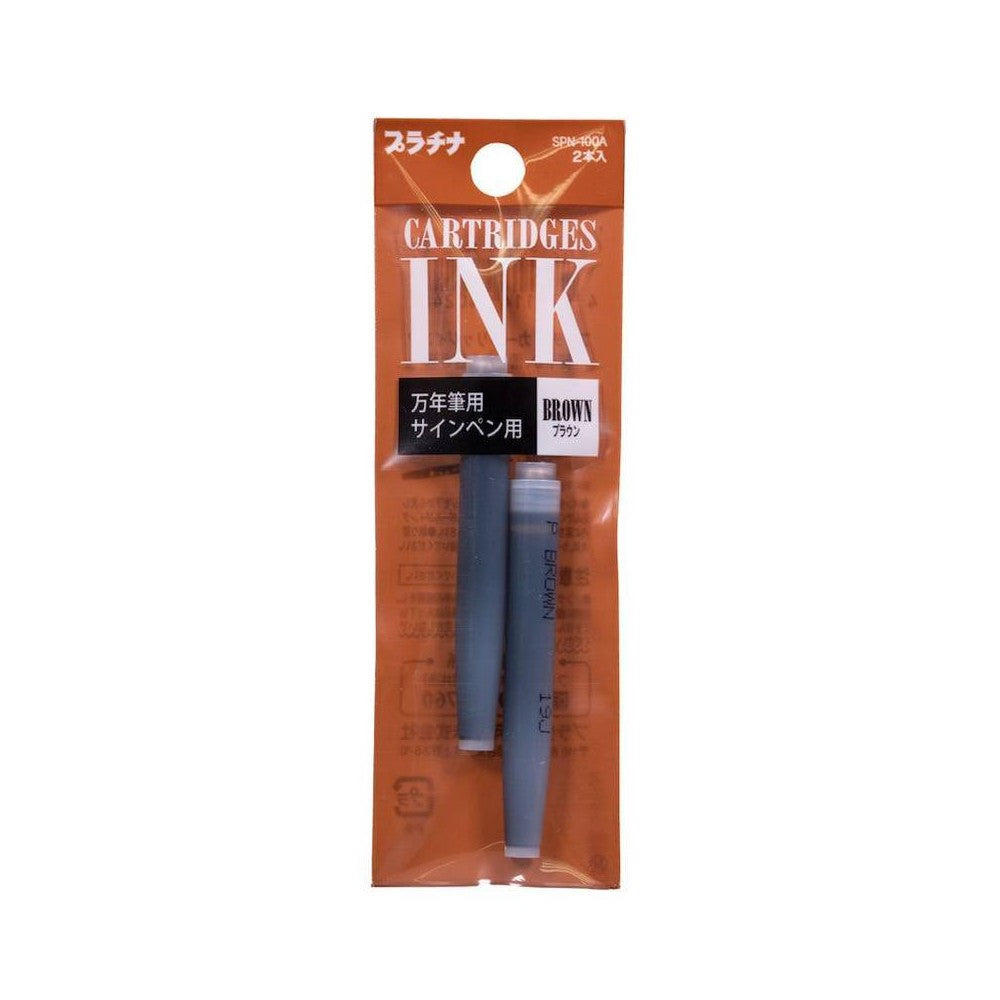 CARTUCHO TINTA PLATINUM C/2 BROWN SPN-100A 62