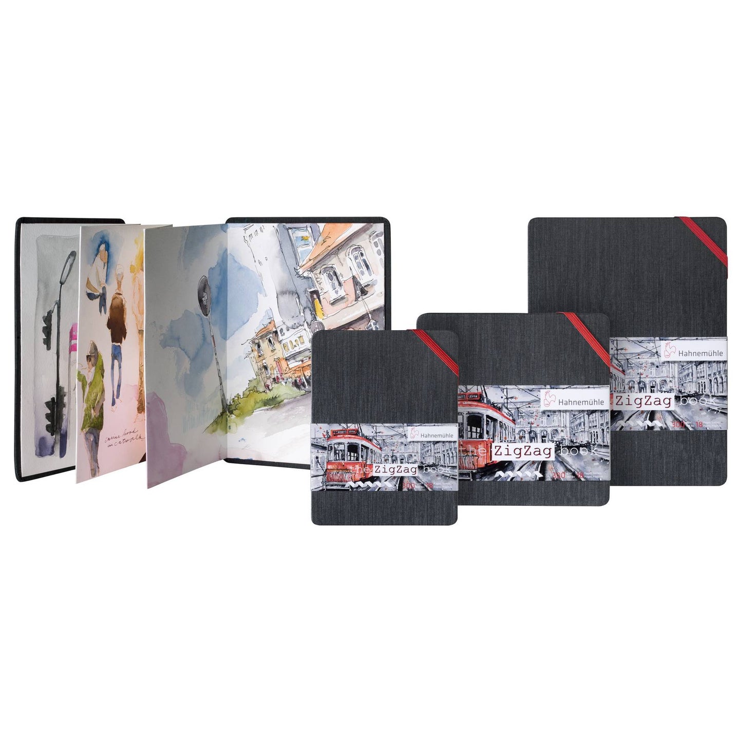 SKETCH THE ZIGZAG BOOK HAHNEMUHLE 300G/M2 05X05CM 18 FOLHAS