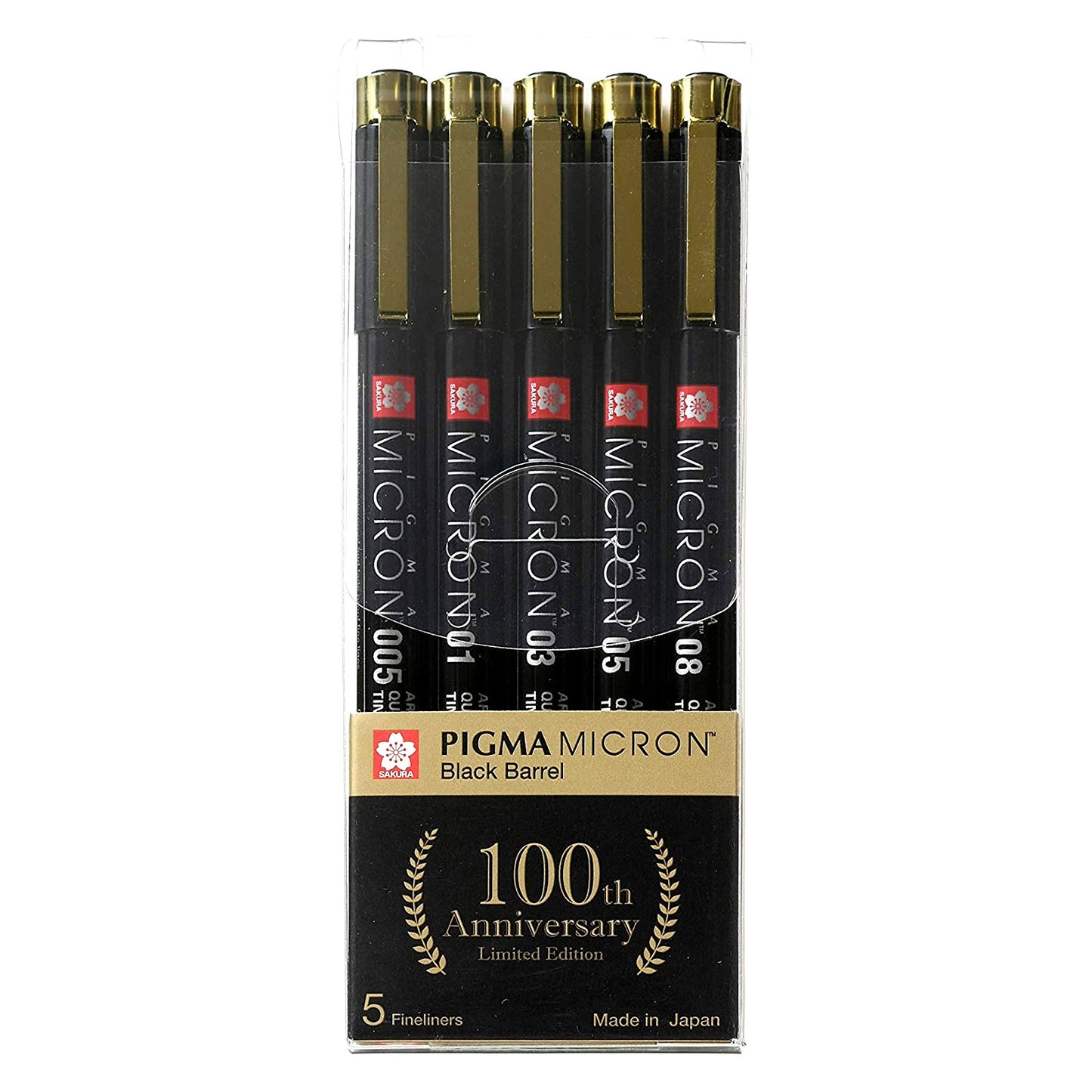 CANETA SAKURA PIGMA MICRON ESTOJO C/ 05 ANNIVERSARY