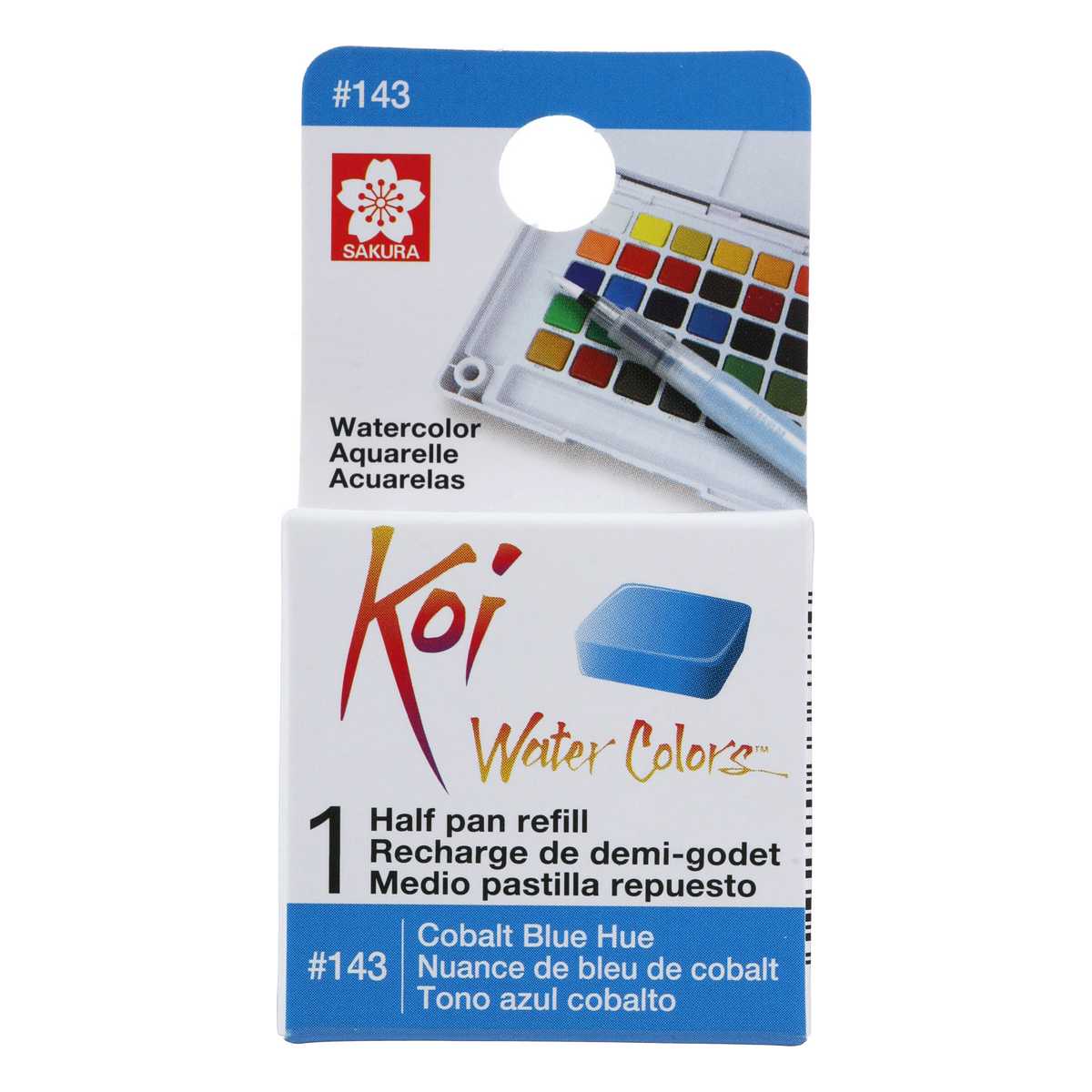 AQUARELA SAKURA KOI HALF PAN AZUL COBALTO HUE - 143