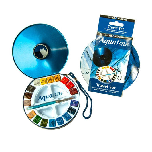 ESTOJO AQUARELA DALER AQUAFINE TRAVEL SET 18 CORES + PINCEL