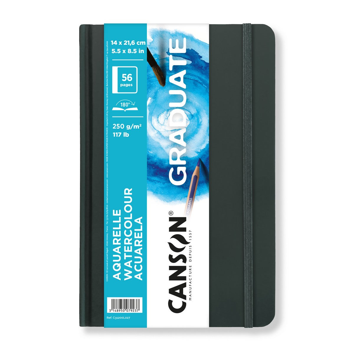 ARTBOOK CANSON GRADUATE AQUARELA A5 14X21,6cm 250g/m2 28FLS