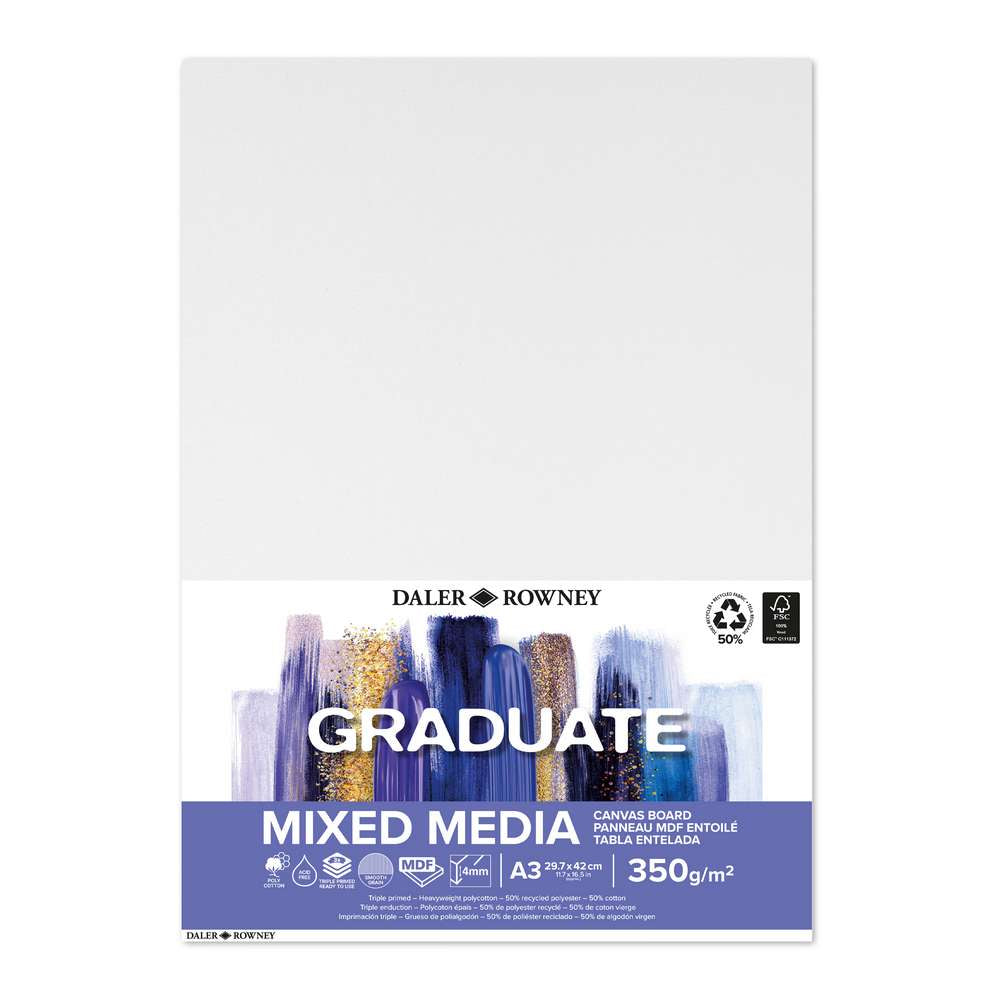 TELA DALER ROWNEY GRADUATE MIXED MEDIA CANVAS A3 350G