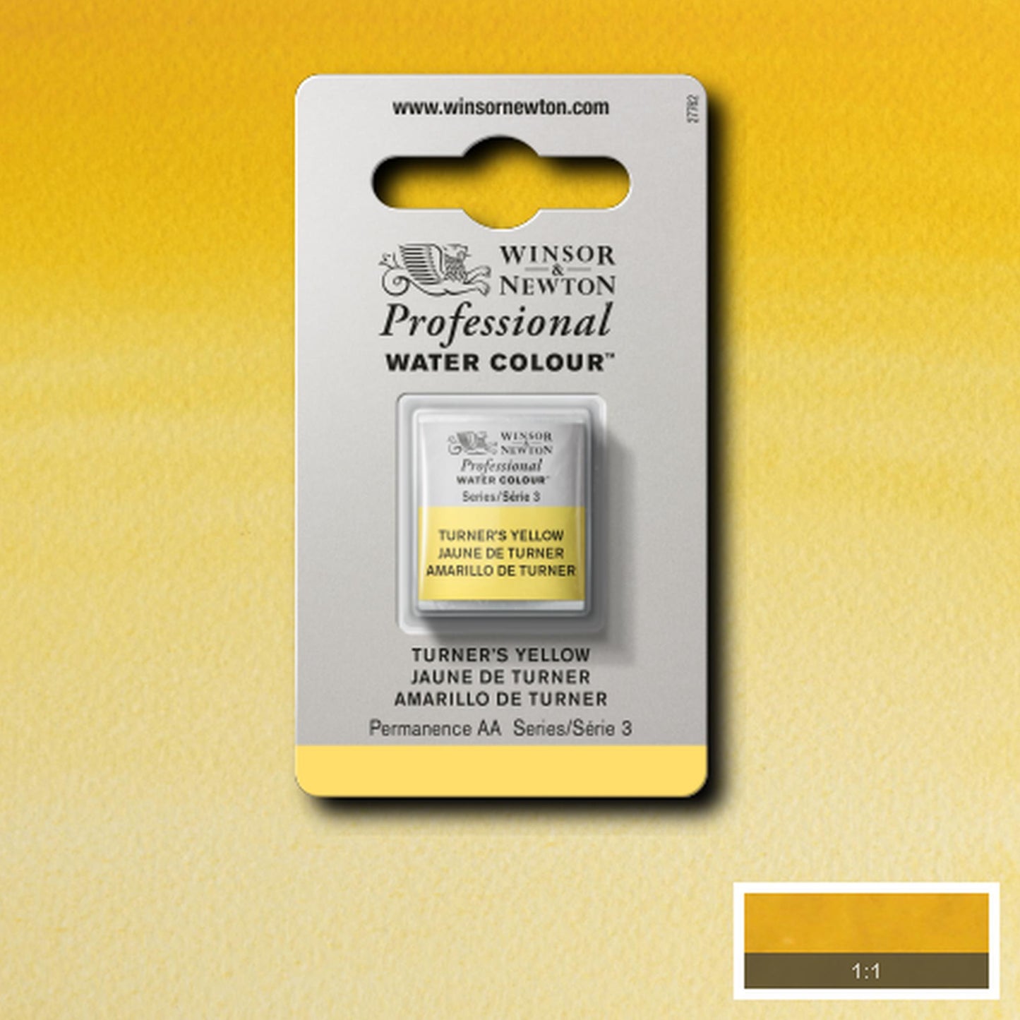 AQUARELA WINSOR NEWTON ARTISTS H PAN 649 TURNER'S YELLOW S3