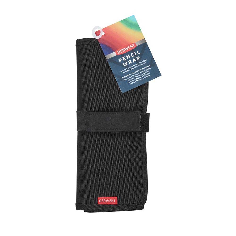 ESTOJO P/ LAPIS DERWENT WRAP P/ LÁPIS E ACESSÓRIOS PRETO