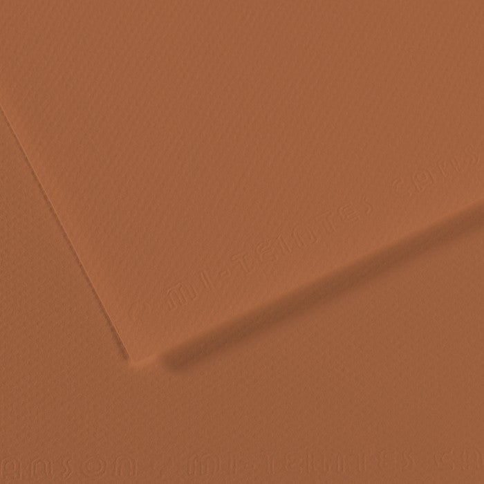 PAPEL CANSON MI-TEINTES 160g/m2 A2 187 MARRON CANNEL