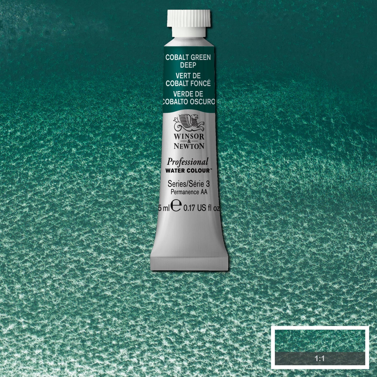AQUARELA WINSOR NEWTON ARTISTS 5ml 185 COBALT GREEN DEEP S3