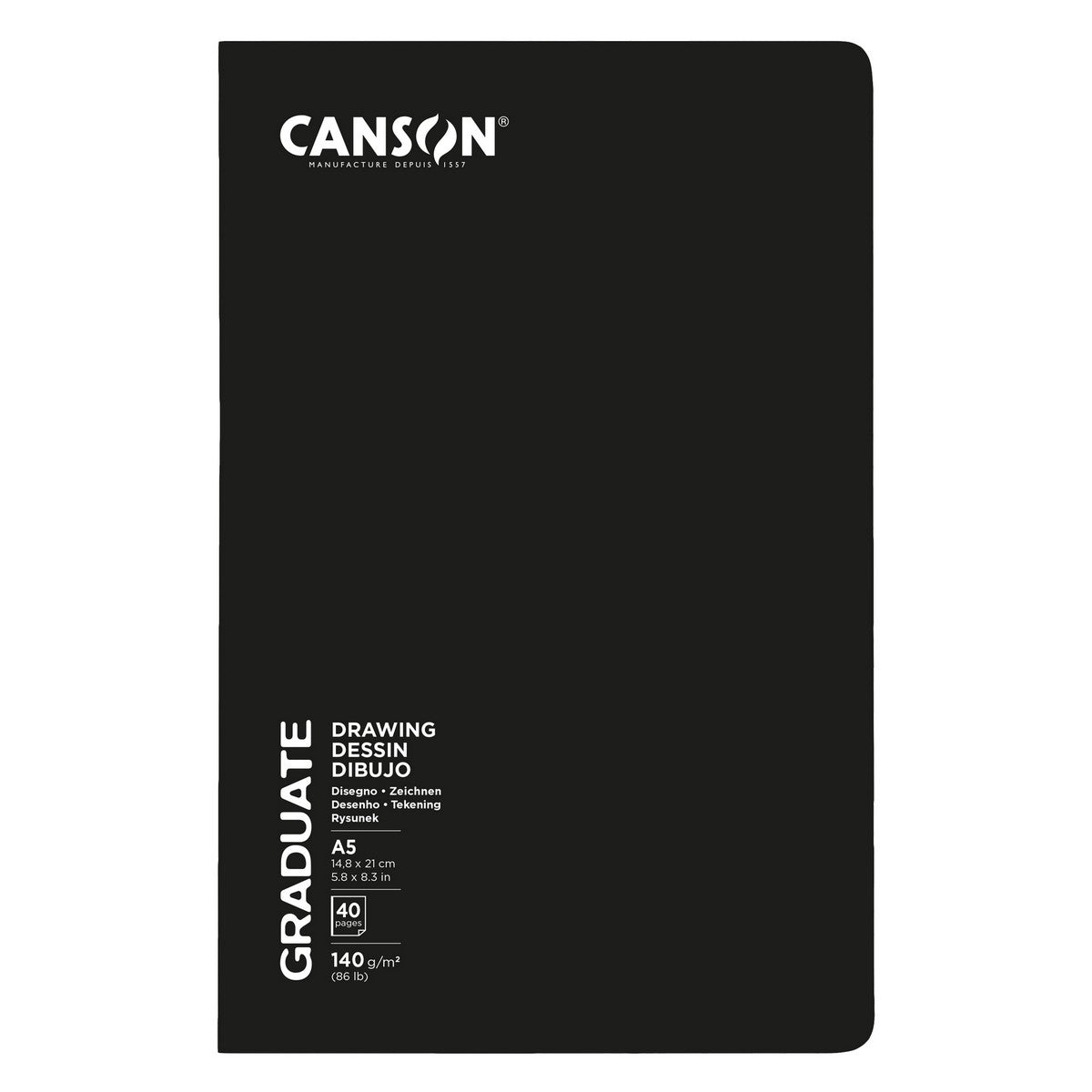ARTBOOK CANSON GRADUATE DESSIN A5 14,8X21 140g/m2 20FLS
