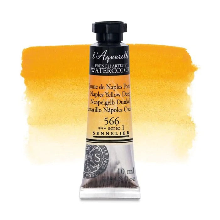 AQUARELA SENNELIER L'AQUARELLE 566 NAPLES YEELOW DEEP 10ml S1