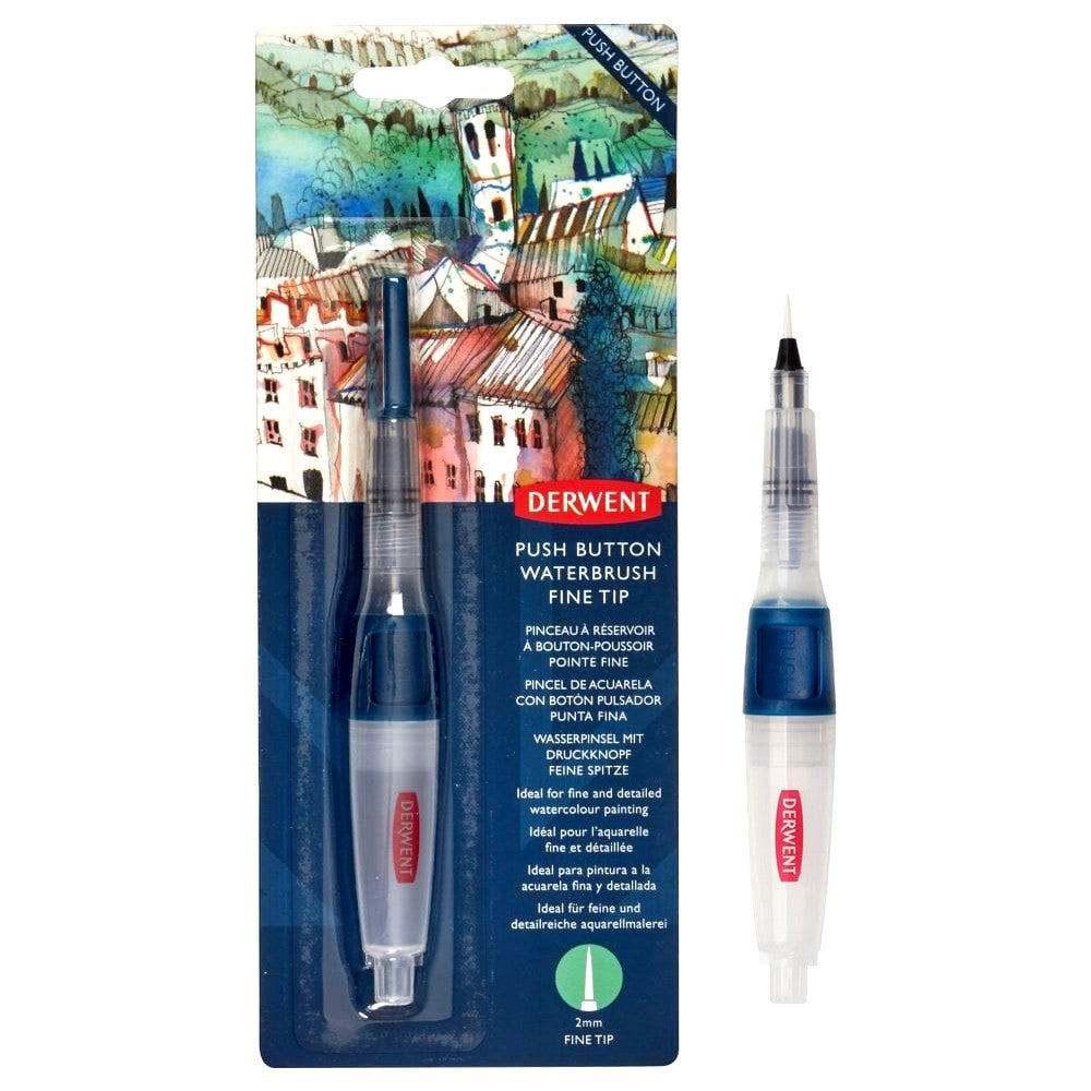 PINCEL DERWENT C/ RESERVATORIO PUSH BUTTON FINE TIP 2MM