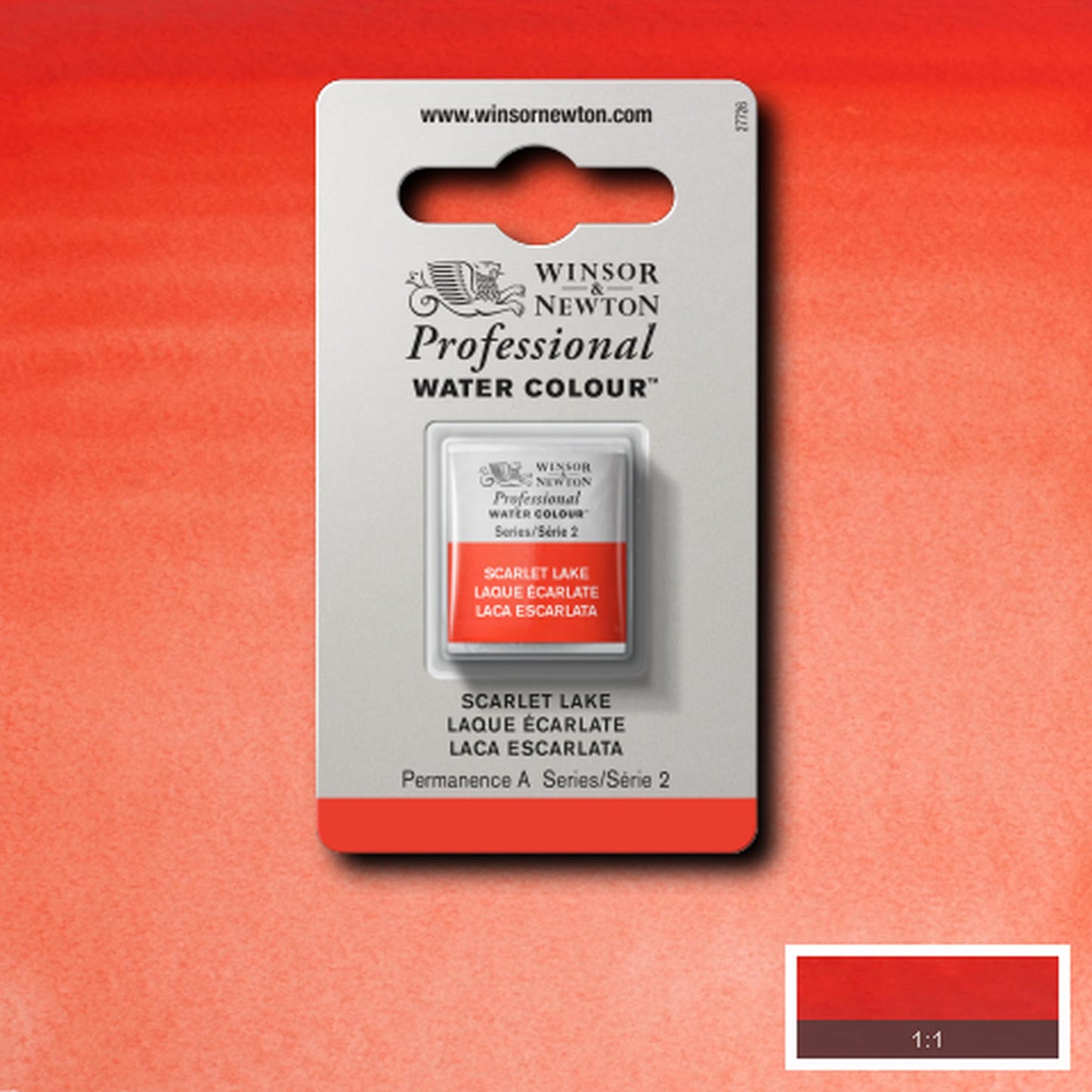 AQUARELA WINSOR NEWTON ARTISTS H PAN 603 SCARLET LAKE S2