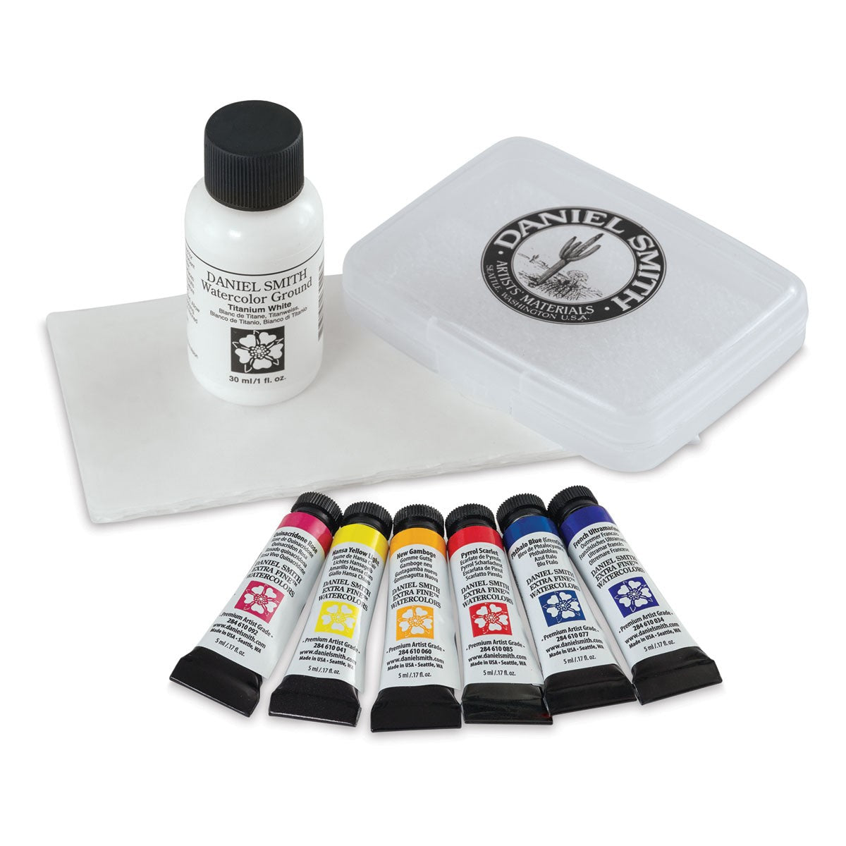 ESTOJO AQUARELA DANIEL SMITH ESSENTIALS MIXING 06 CORES + GROUND