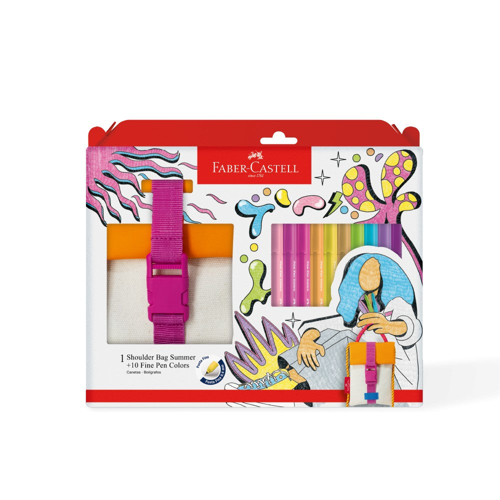 ESTOJO FINE PEN SHOULDER SUMMER 10 CORES + BAG