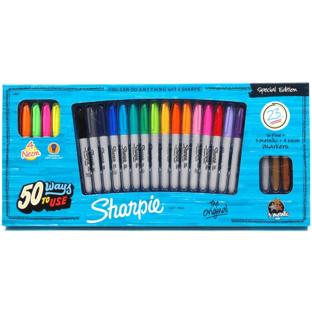CANETA SHARPIE FINE 23 CORES (16 FINE-03 METAL-04 NEON) ED L
