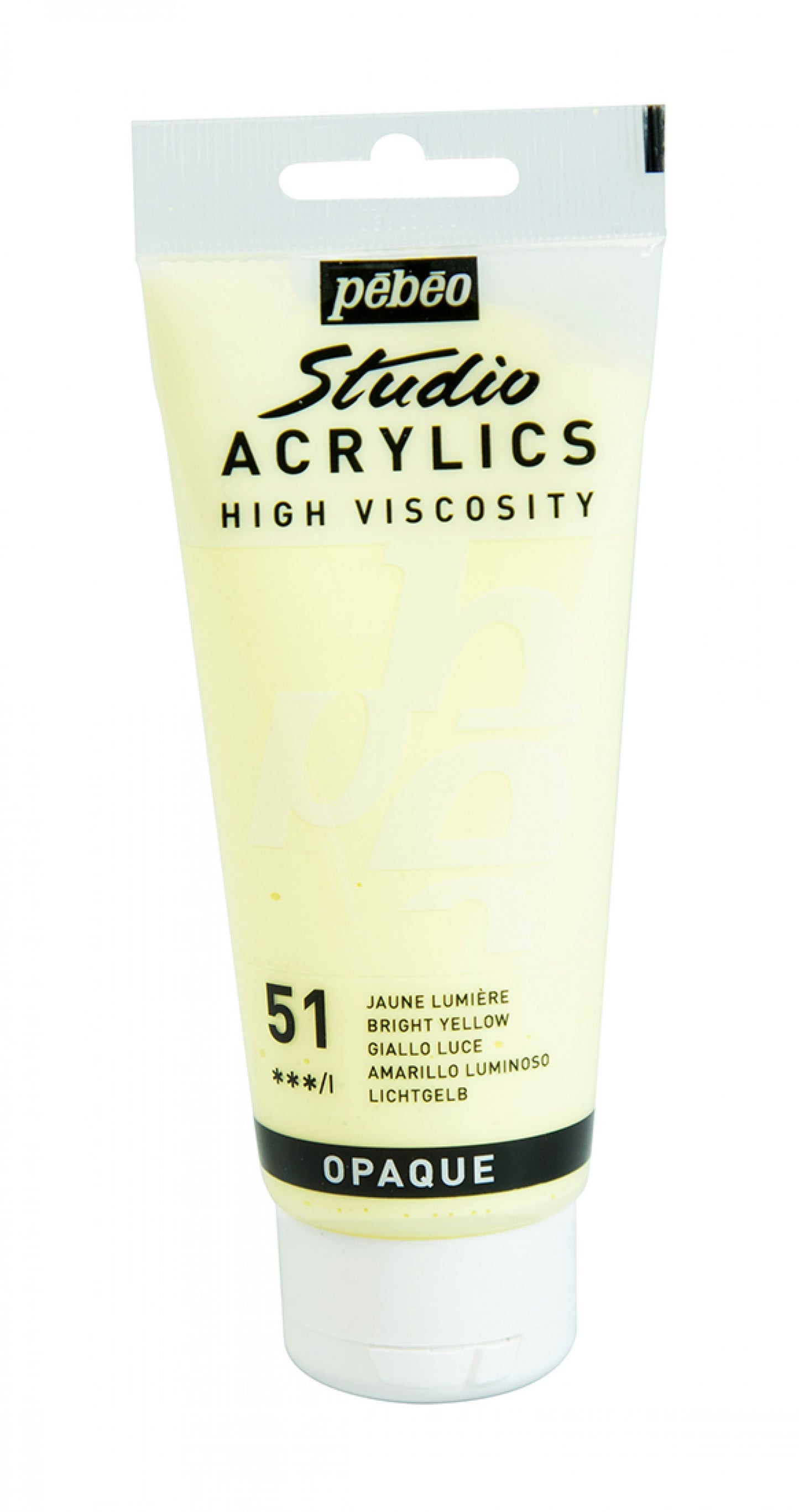 ACRILICA PEBEO STUDIO HV 100ML 51 AMARELO LUMINOSO 831051