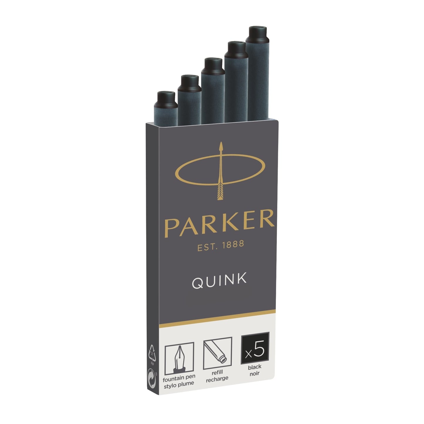 CARTUCHO TINTA PARKER QUINK NEGRA 3011031PP