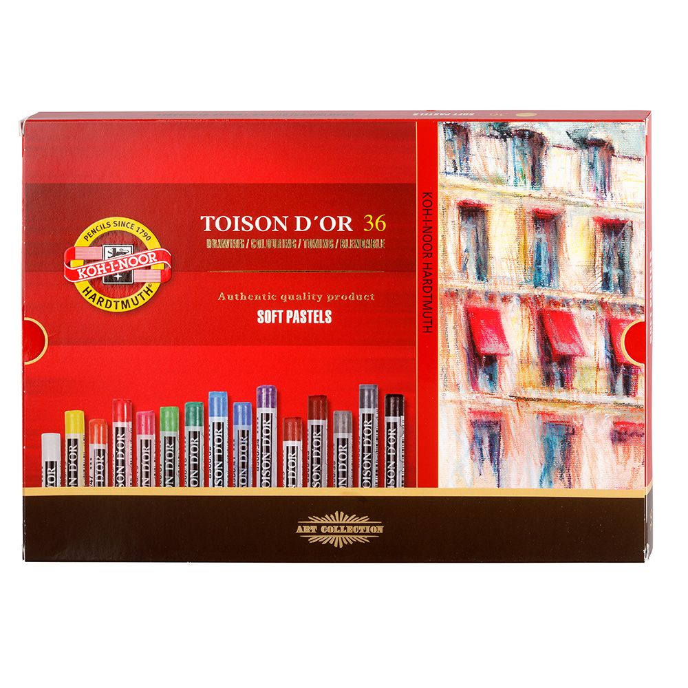 PASTEL SECO SOFT TOISON DOR 36 CORES KOH-I-NOOR 8515