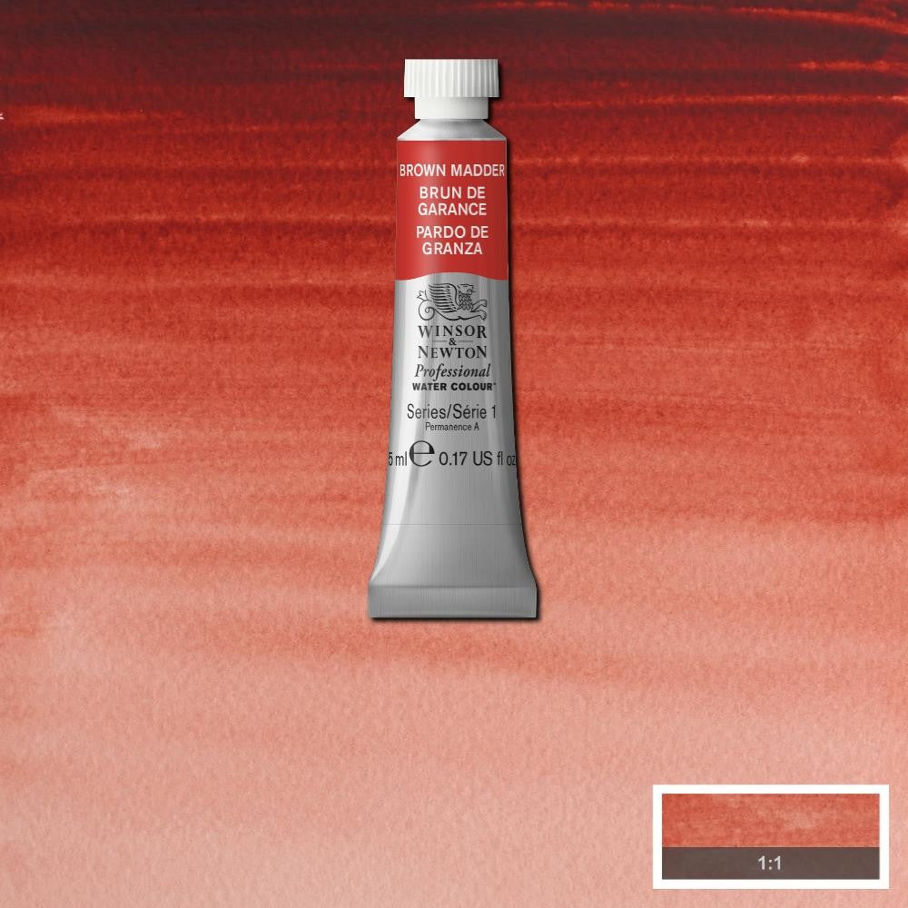 AQUARELA WINSOR NEWTON ARTISTS 5ml 056 BROWN MADDER S1