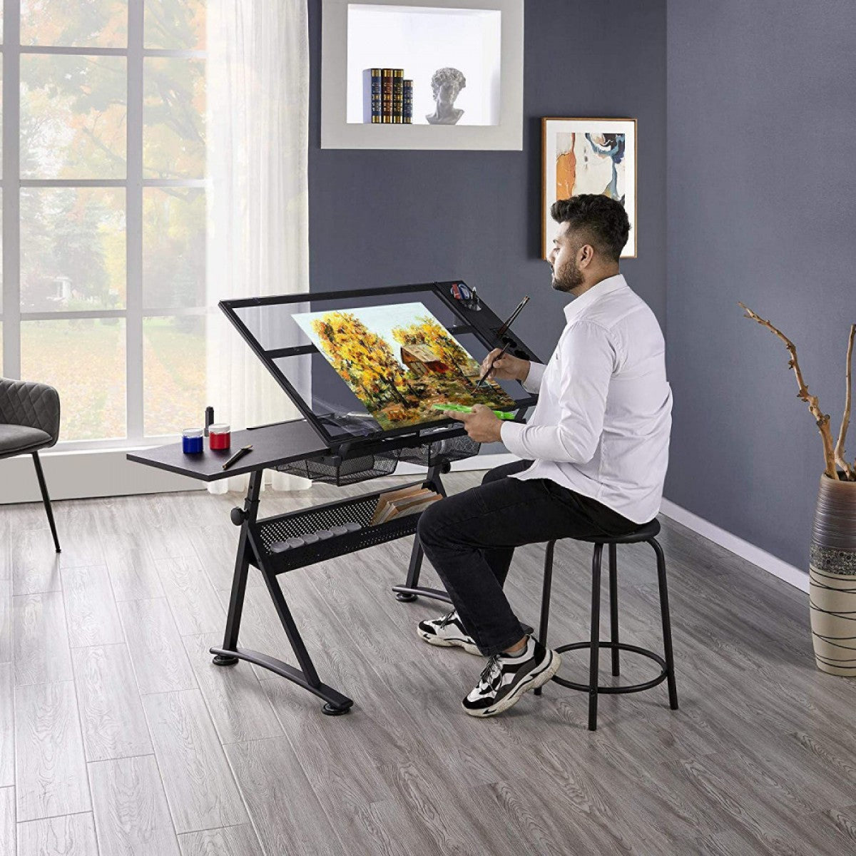 MESA DE DESENHO DRAWING TABLE SINOART BOARD GLASS C/ BANQUET