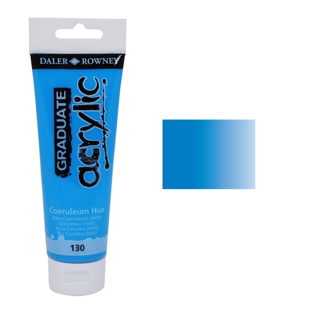 ACRILICA DALER ROWNEY GRADUATE 120ML 130 CERULEAN BLUE