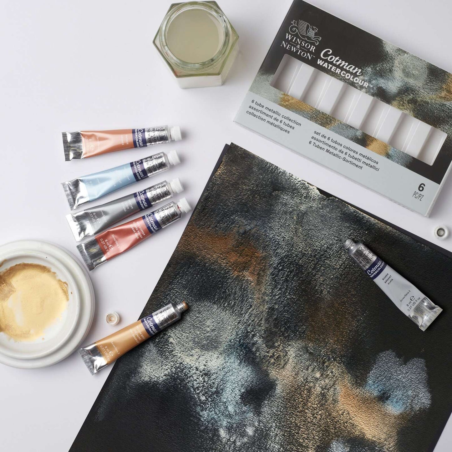 ESTOJO AQUARELA COTMAN 06 TUBOS CORES METALICAS 8ML 0390703