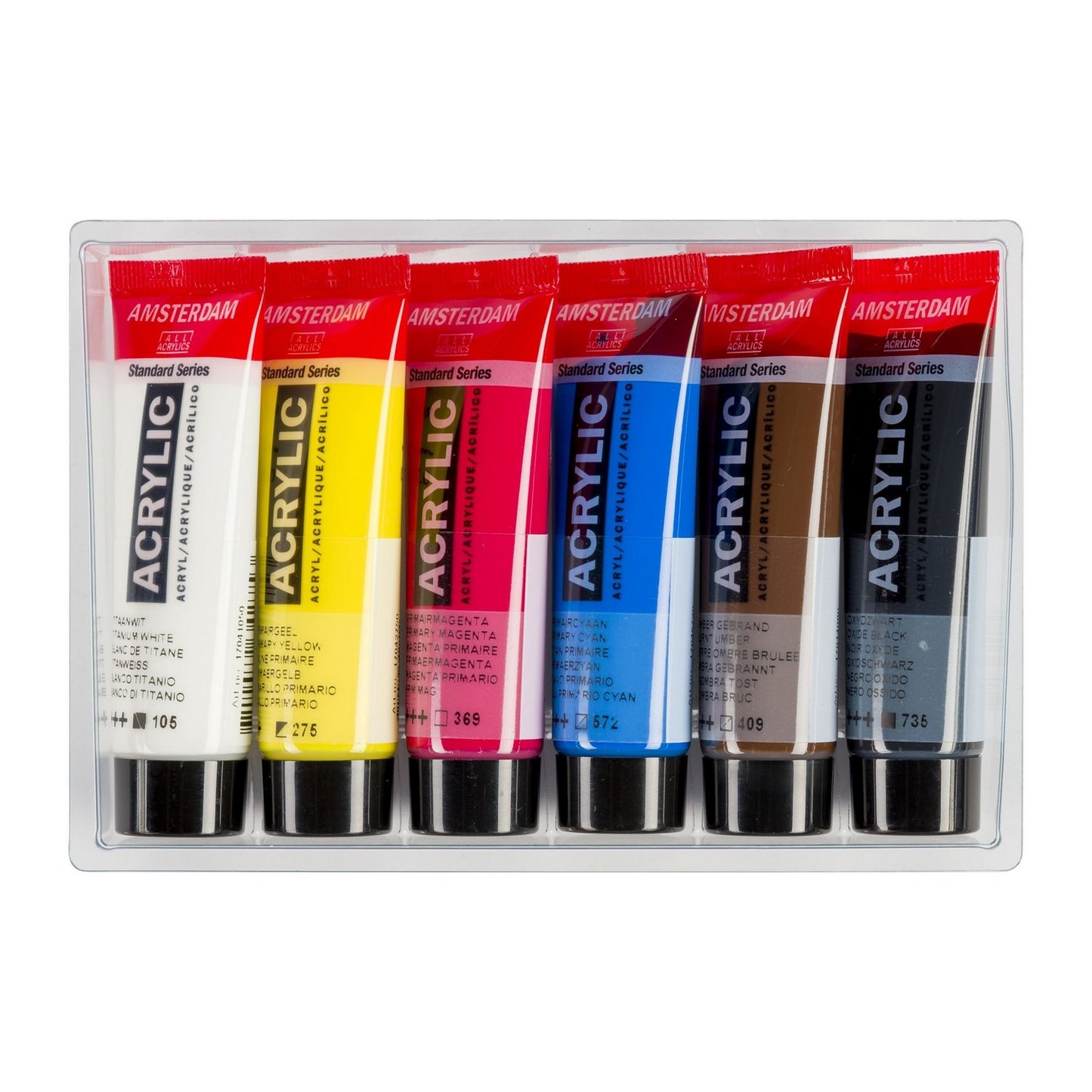 ESTOJO ACRILICA TALENS AMSTERDAM 20ML 06 CORES PRIMARIAS