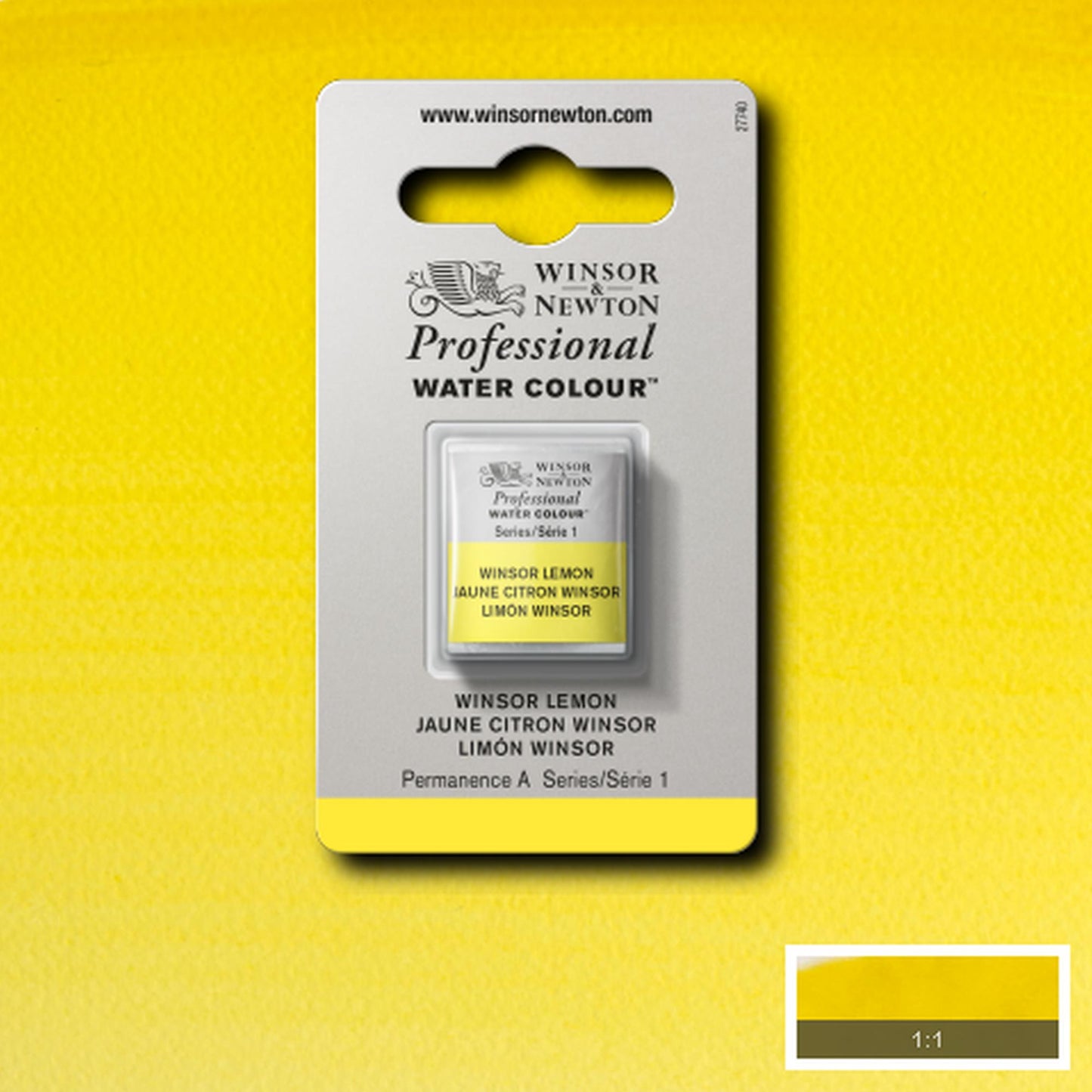 AQUARELA WINSOR NEWTON ARTISTS H PAN 722 WINSOR LEMON S1
