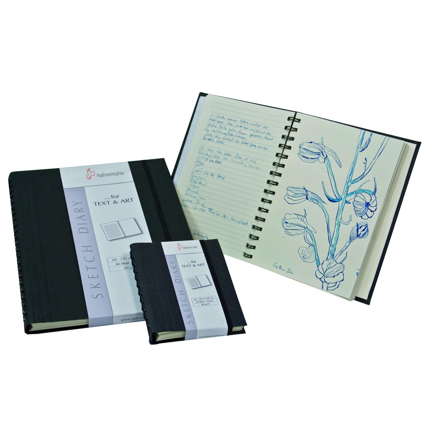 SKETCH DIARY HAHNEMUHLE FOR TEXT & ART PRETO A5 60FLS