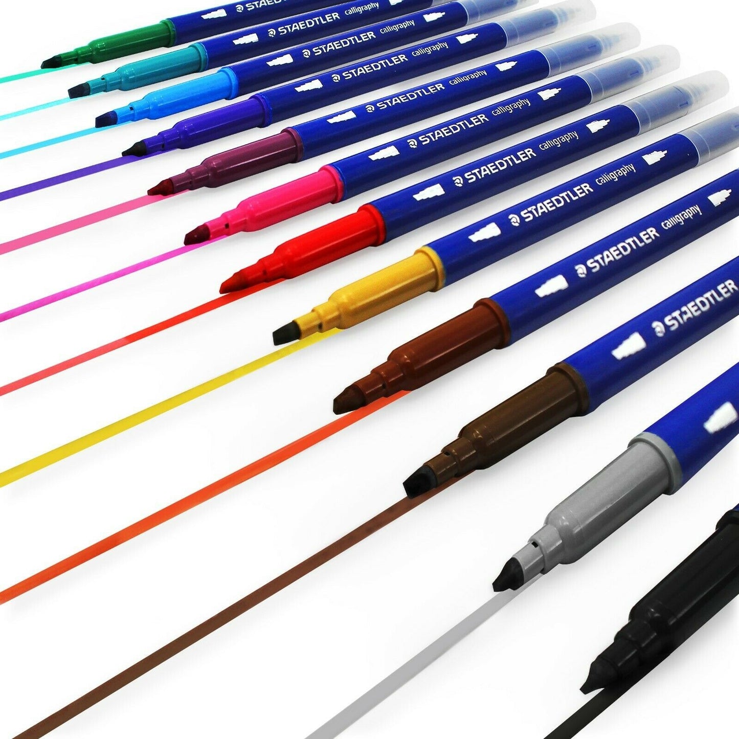 CANETA STAEDTLER CALLIGRAPHY 12 CORES PONTA DUPLA 3005 TB12