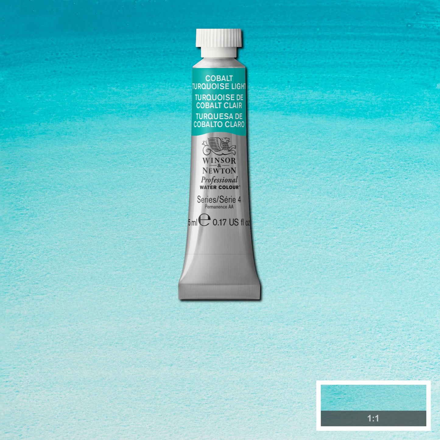 AQUARELA WINSOR NEWTON ARTISTS 5ml 191 COBALT TURQUOISE LIGHT S4