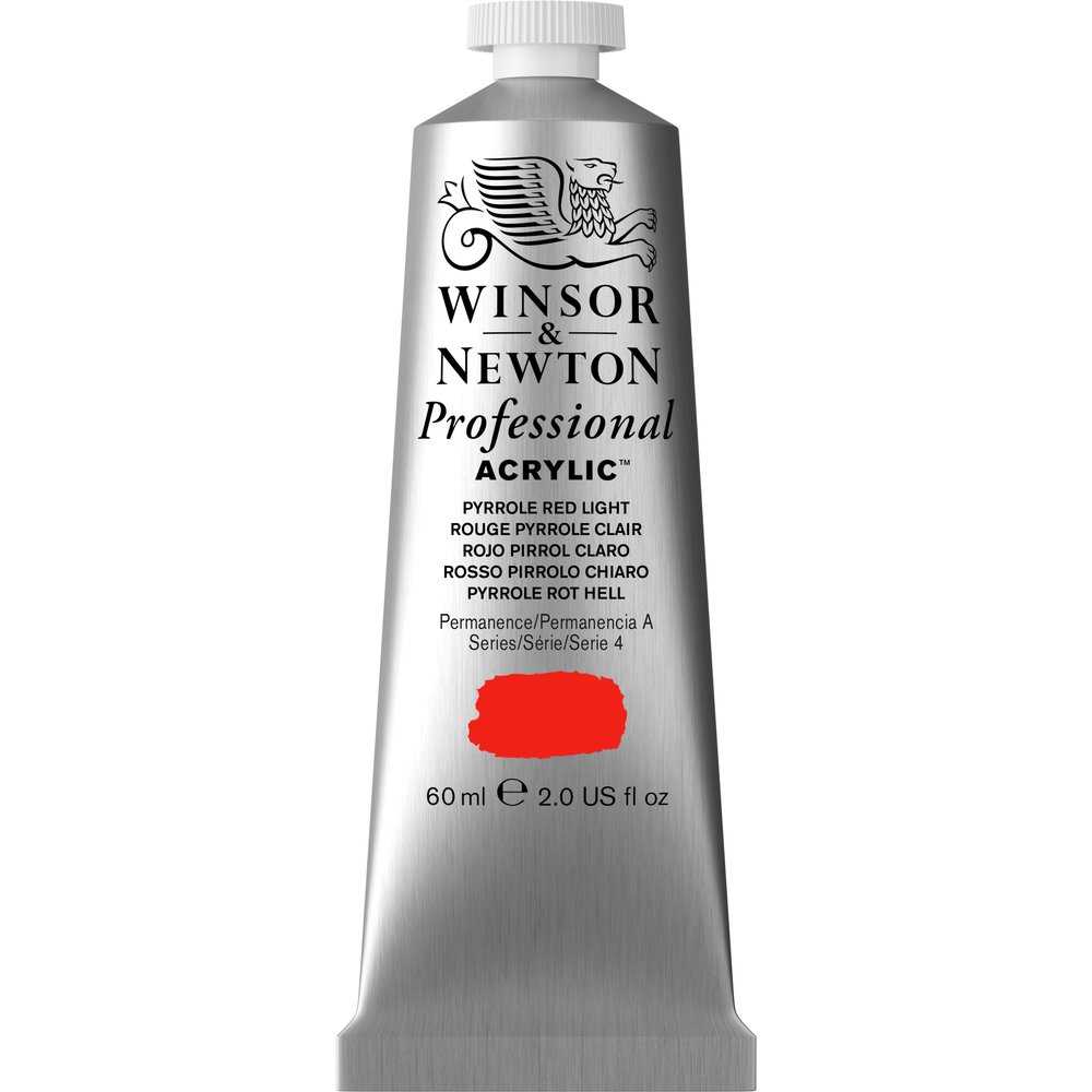 ACRILICA WINSOR NEWTON PROFISSIONAL 60ML 536 PYRROLE RED LIGHT S4