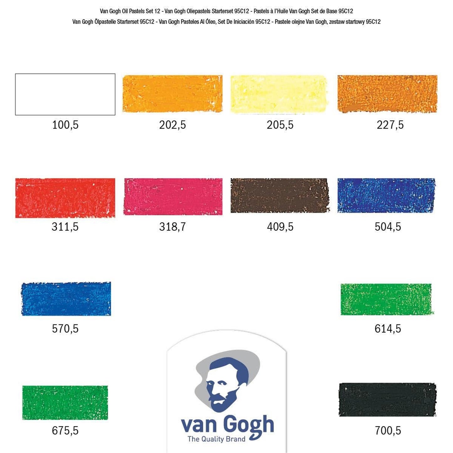 PASTEL OLEOSO TALENS VAN GOGH 12 CORES